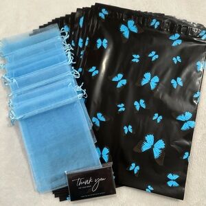 Rachel’s Blue Butterflies 🦋 Poly Mailers & Shipping Essentials Set